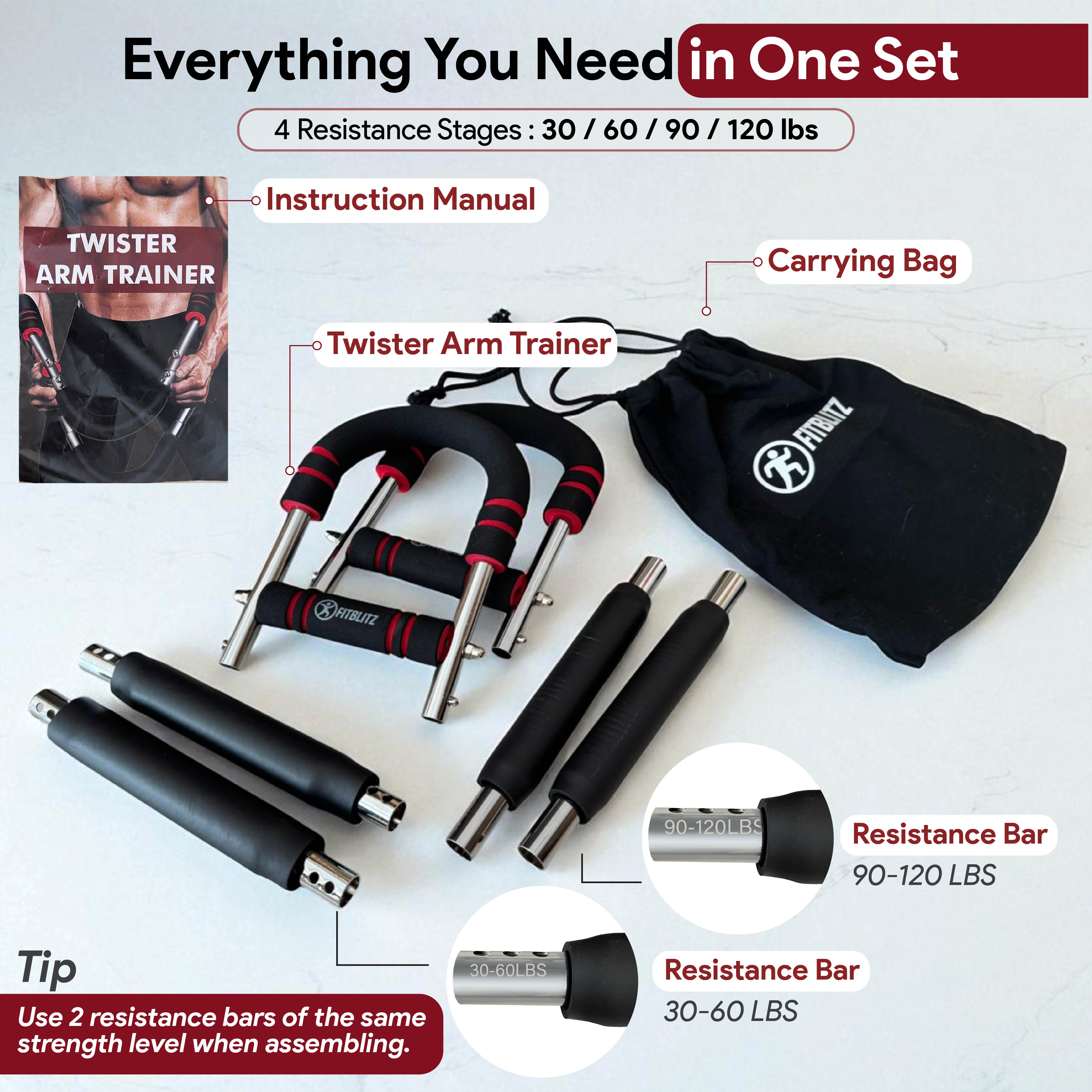 Fitblitz Twister Arm Trainer (30–60 lbs)